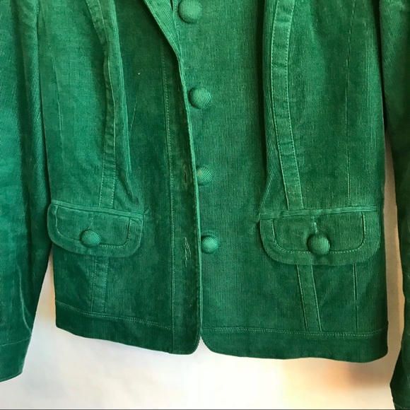KENAR Emerald Green Corduroy Blazer Jacket - Picture 6 of 8